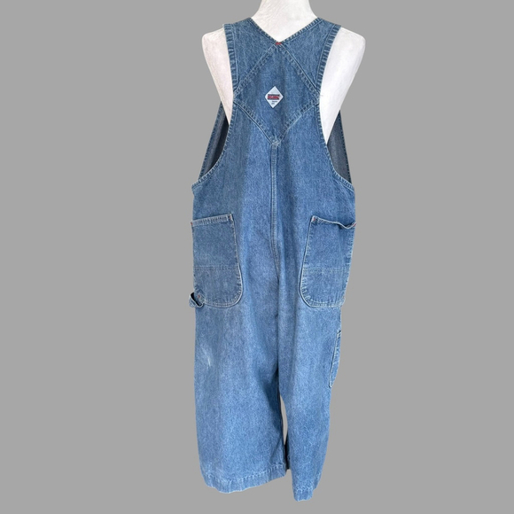 Big Mac Vintage Denim Overall Shorts 80s Blue - Picture 5 of 16